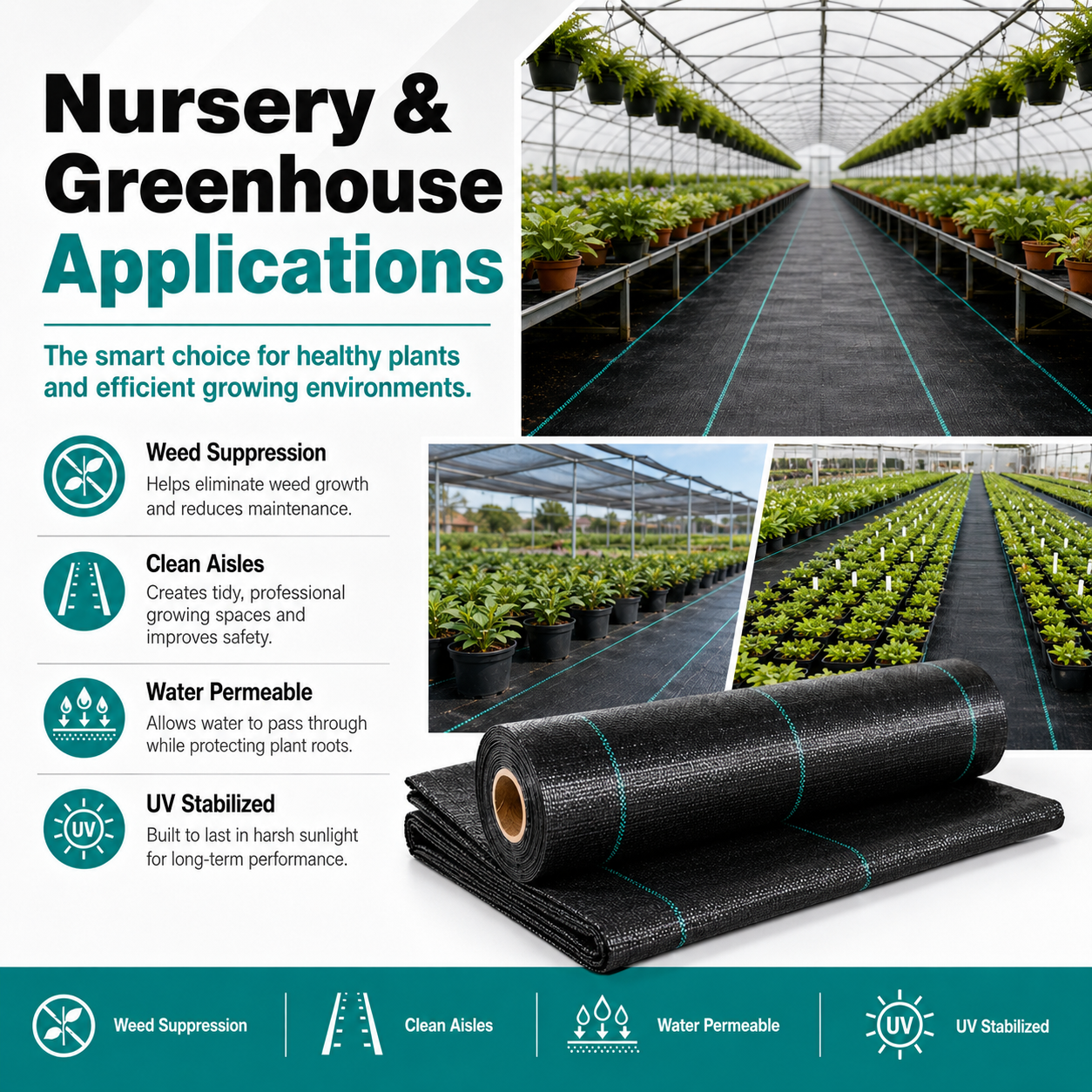 100 GSM Woven PP Ground Cover | Weed Barrier – GC-100