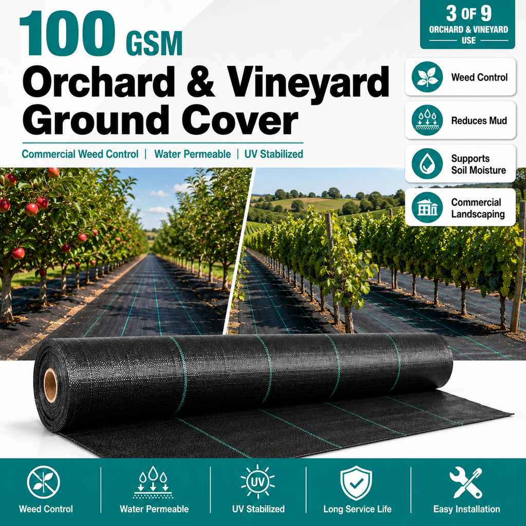 100 GSM Woven PP Ground Cover | Weed Barrier – GC-100