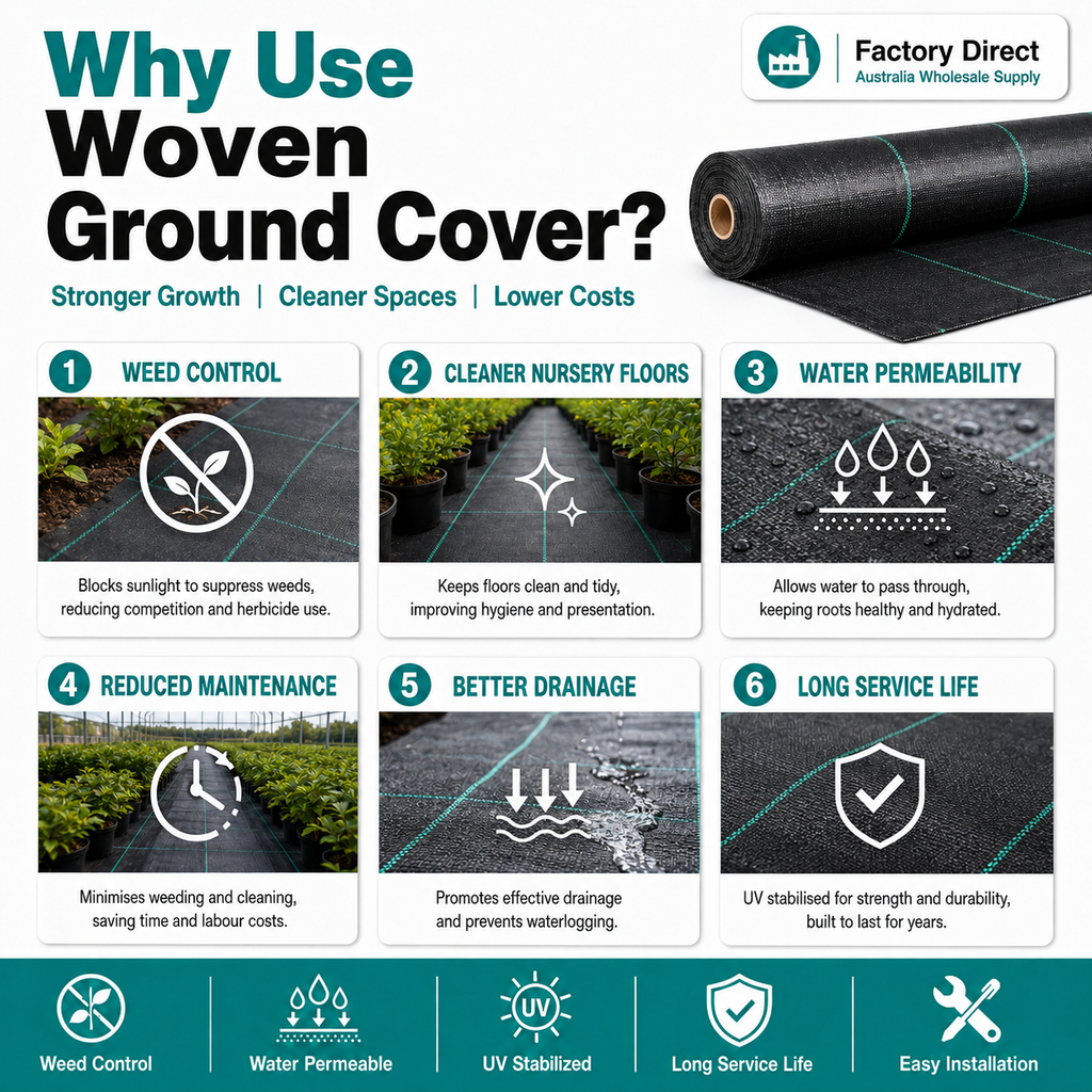 100 GSM Woven PP Ground Cover | Weed Barrier – GC-100