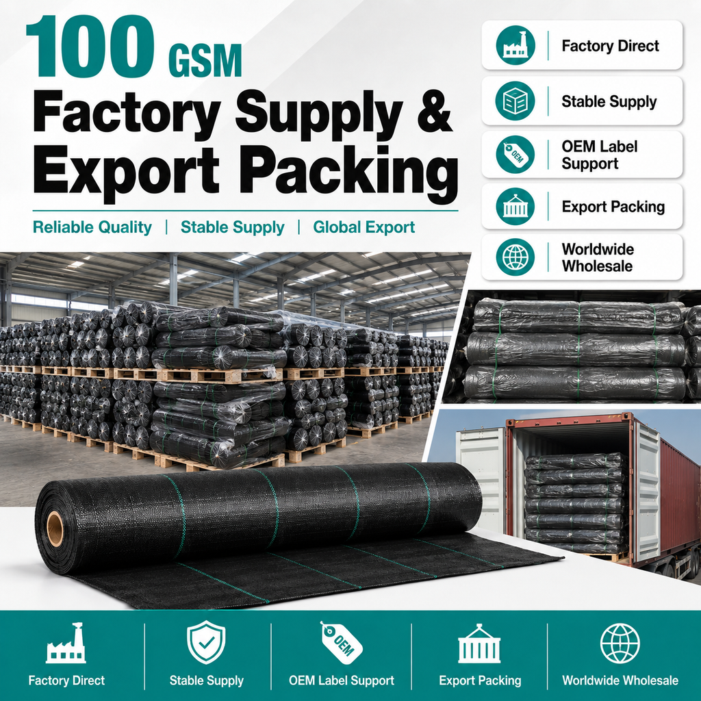 100 GSM Woven PP Ground Cover | Weed Barrier – GC-100
