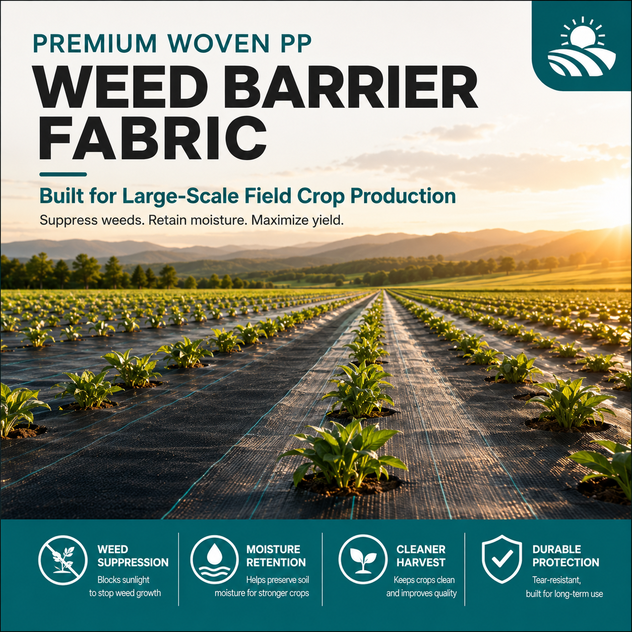 130 GSM Heavy-Duty Woven PP Ground Cover | Weed Barrier – GC-130