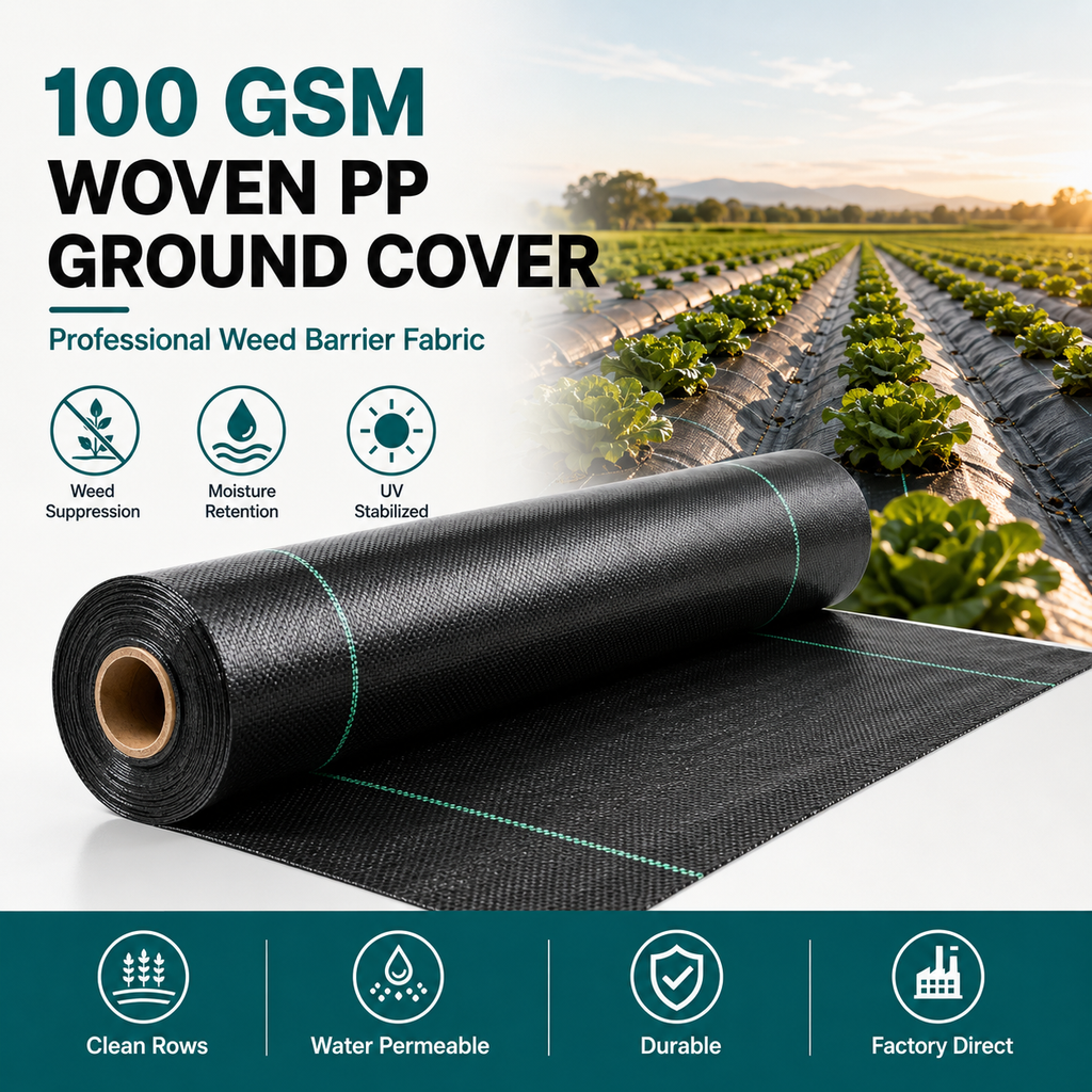 100 GSM Woven PP Ground Cover | Weed Barrier – GC-100