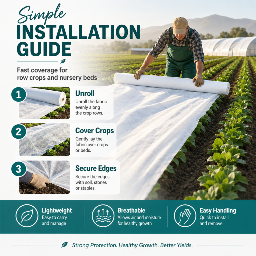 30 GSM Frost Protection Cloth | White & Green – FC-030