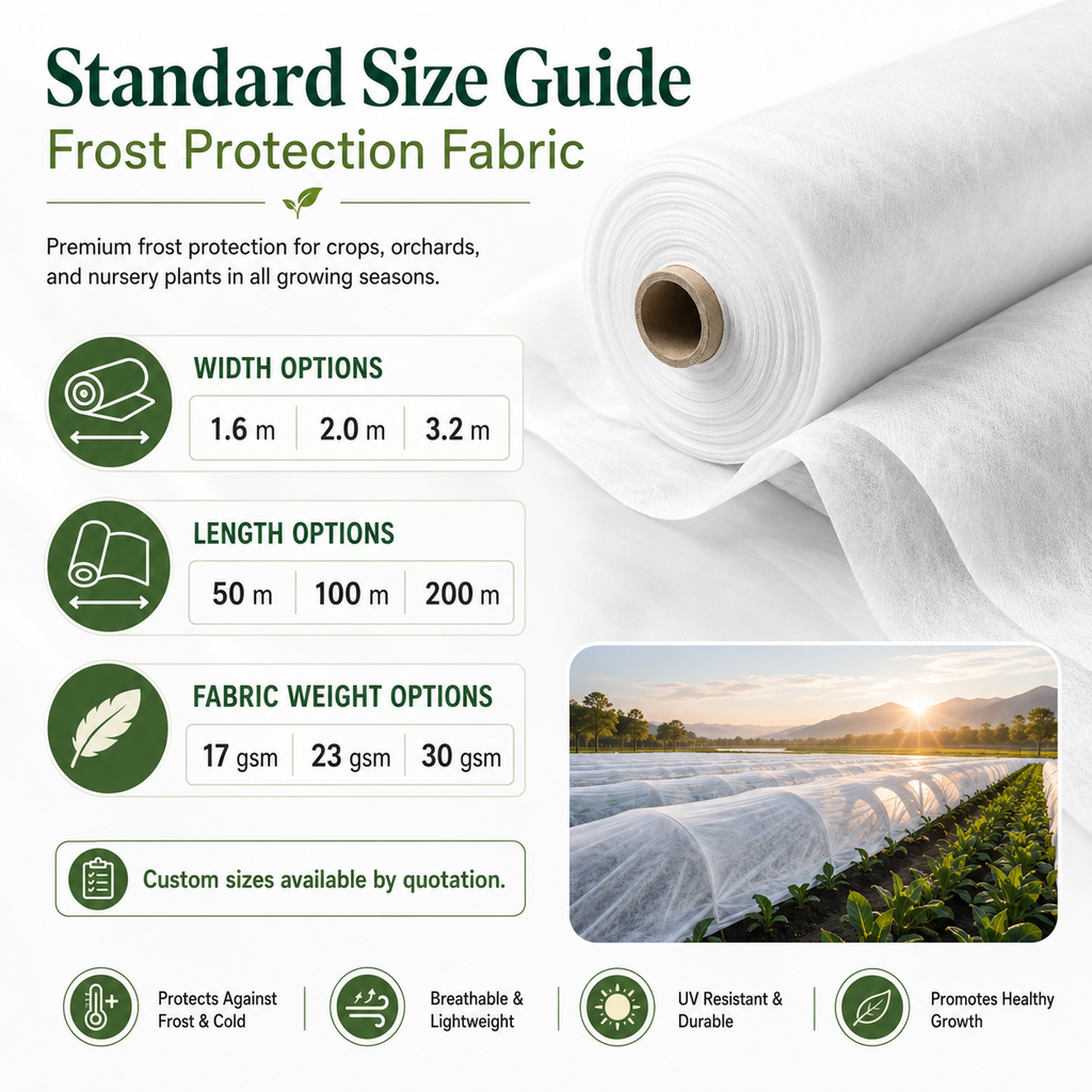 30 GSM Frost Protection Cloth | White & Green – FC-030
