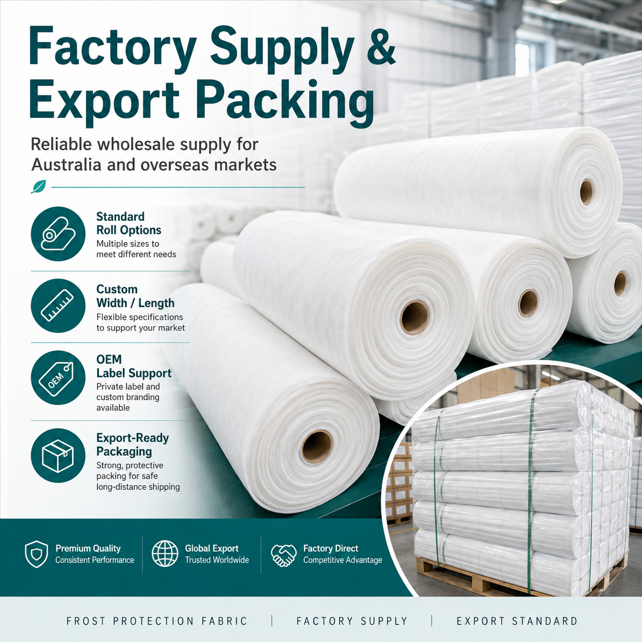 30 GSM Frost Protection Cloth | White & Green – FC-030