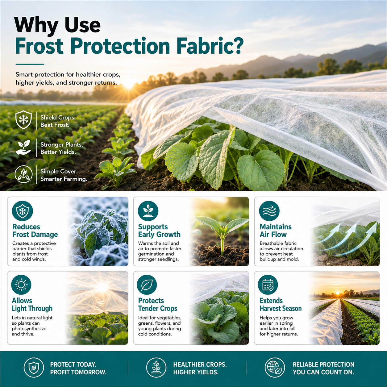 30 GSM Frost Protection Cloth | White & Green – FC-030