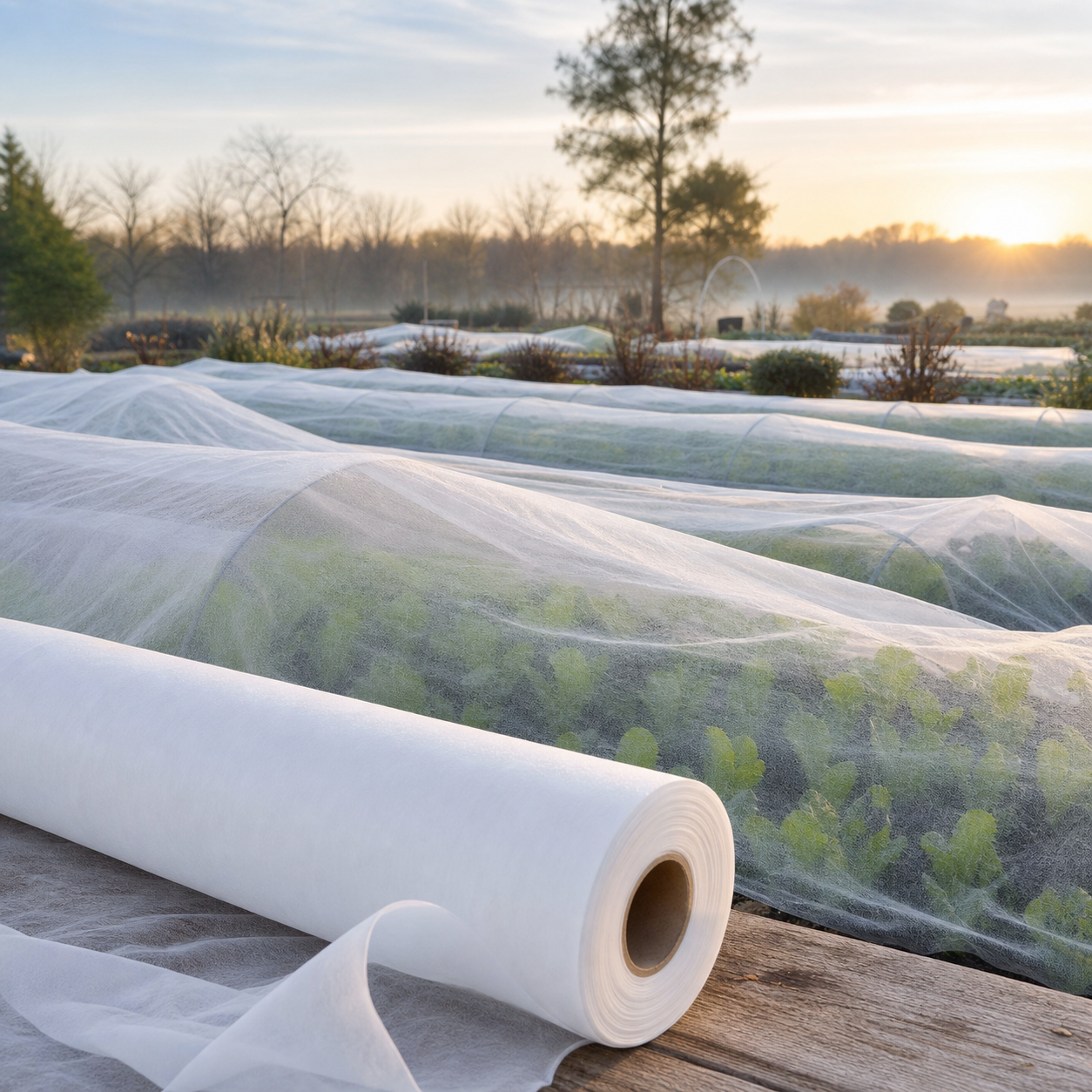 30 GSM Frost Protection Cloth | White & Green – FC-030