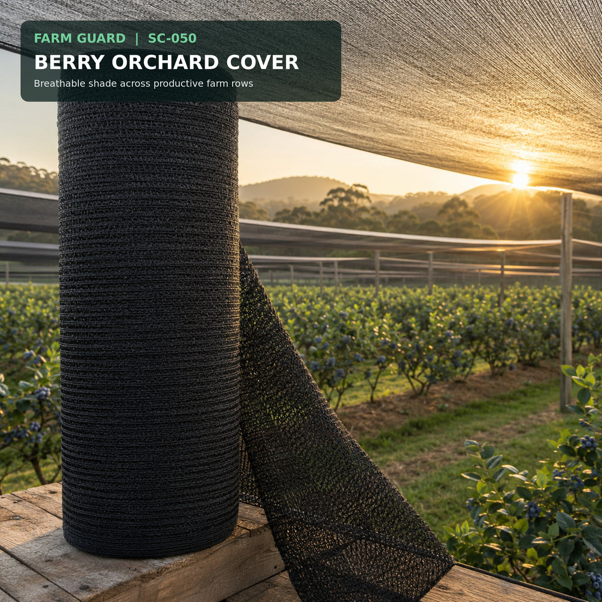 Close-up texture of 50% knitted HDPE shade net