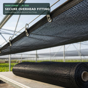 Commercial roll of 50% HDPE shade net being handled
