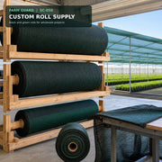 Reinforced edge and fastening detail on 50% shade net