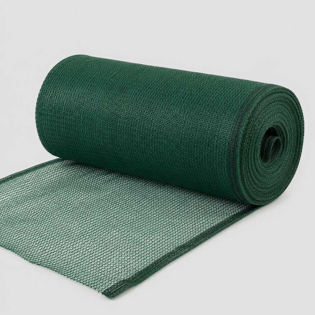 Green 50% knitted HDPE shade net roll – SC-050 color SKU