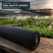 70% shade net covering a commercial nursery area