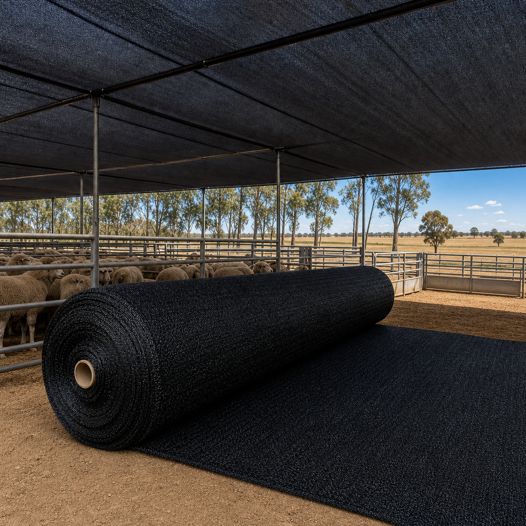 SC-090 90% high-density HDPE shade net for sun and privacy screening
