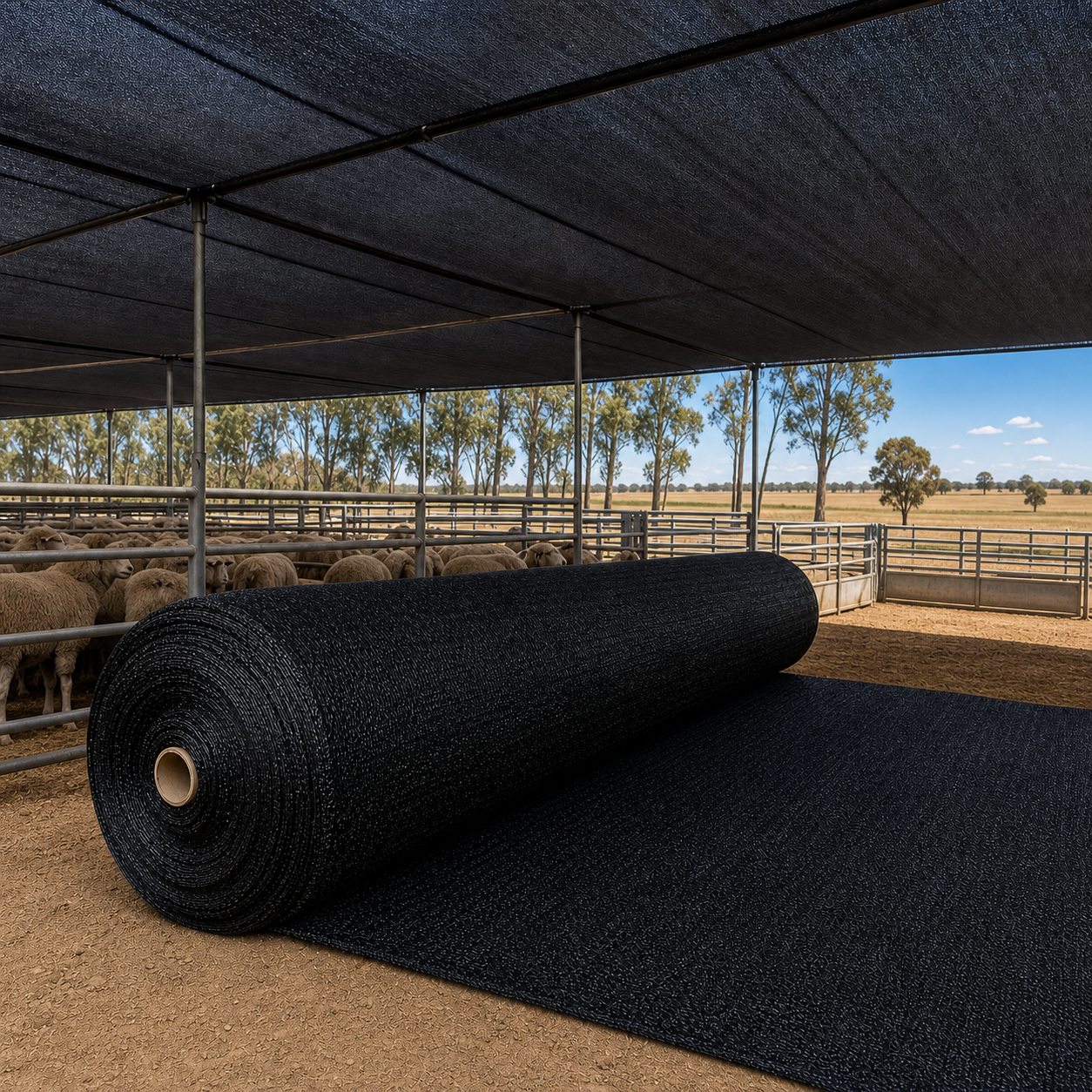 SC-090 90% high-density HDPE shade net for sun and privacy screening