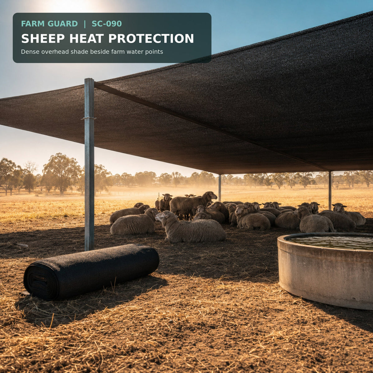 90% knitted shade net used for outdoor privacy screening