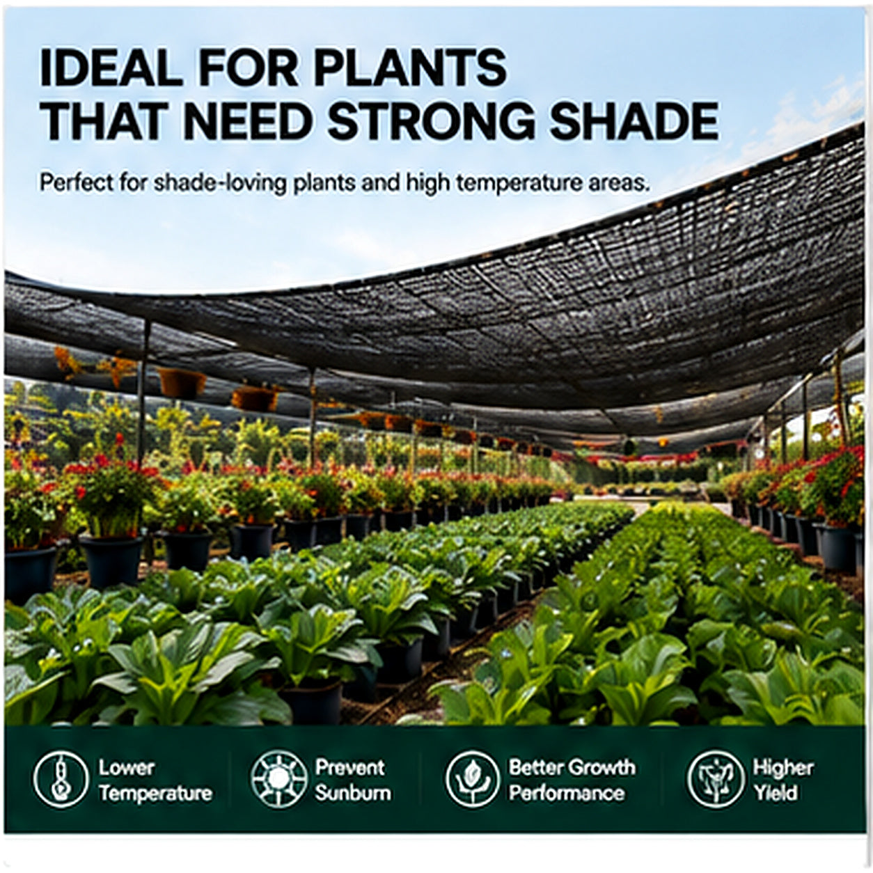 90% High-Density HDPE Shade Net | Sun & Privacy Screen – SC-090