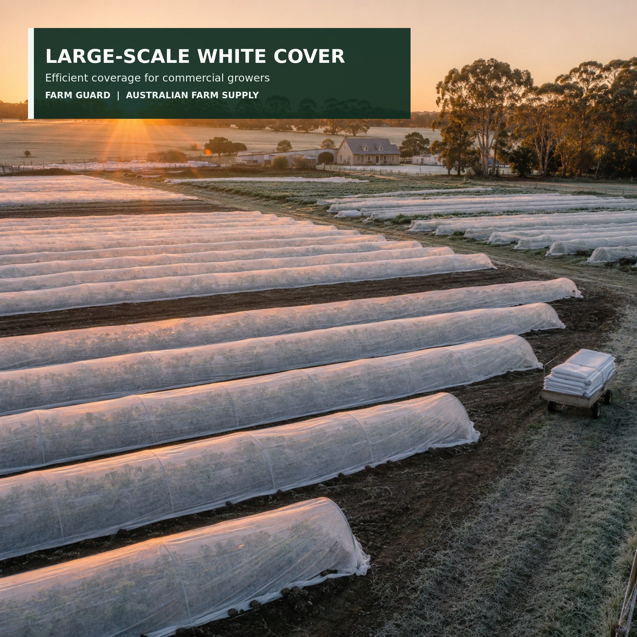 White 30 GSM frost cloth for large-scale winter crop coverage