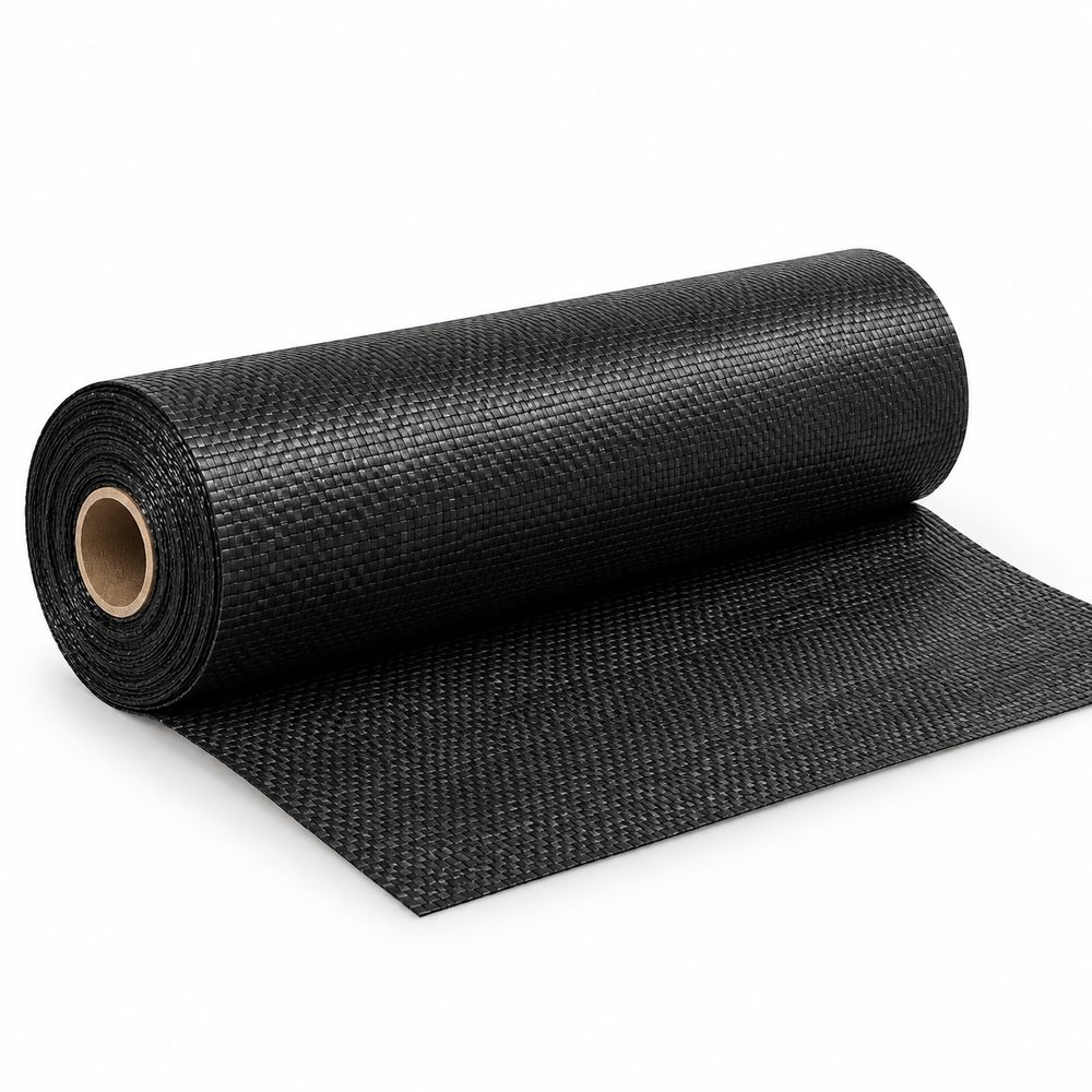 100 GSM woven polypropylene ground cover with green guide lines