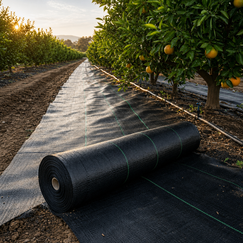 130 GSM heavy-duty woven polypropylene ground cover roll