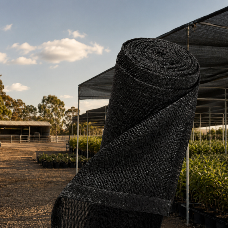 70% heavy-duty knitted HDPE shade net roll for nurseries and livestock
