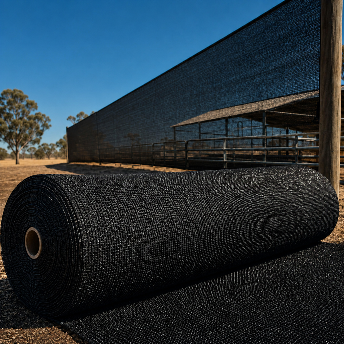 90% 200 GSM knitted HDPE shade net roll for sun and privacy screening