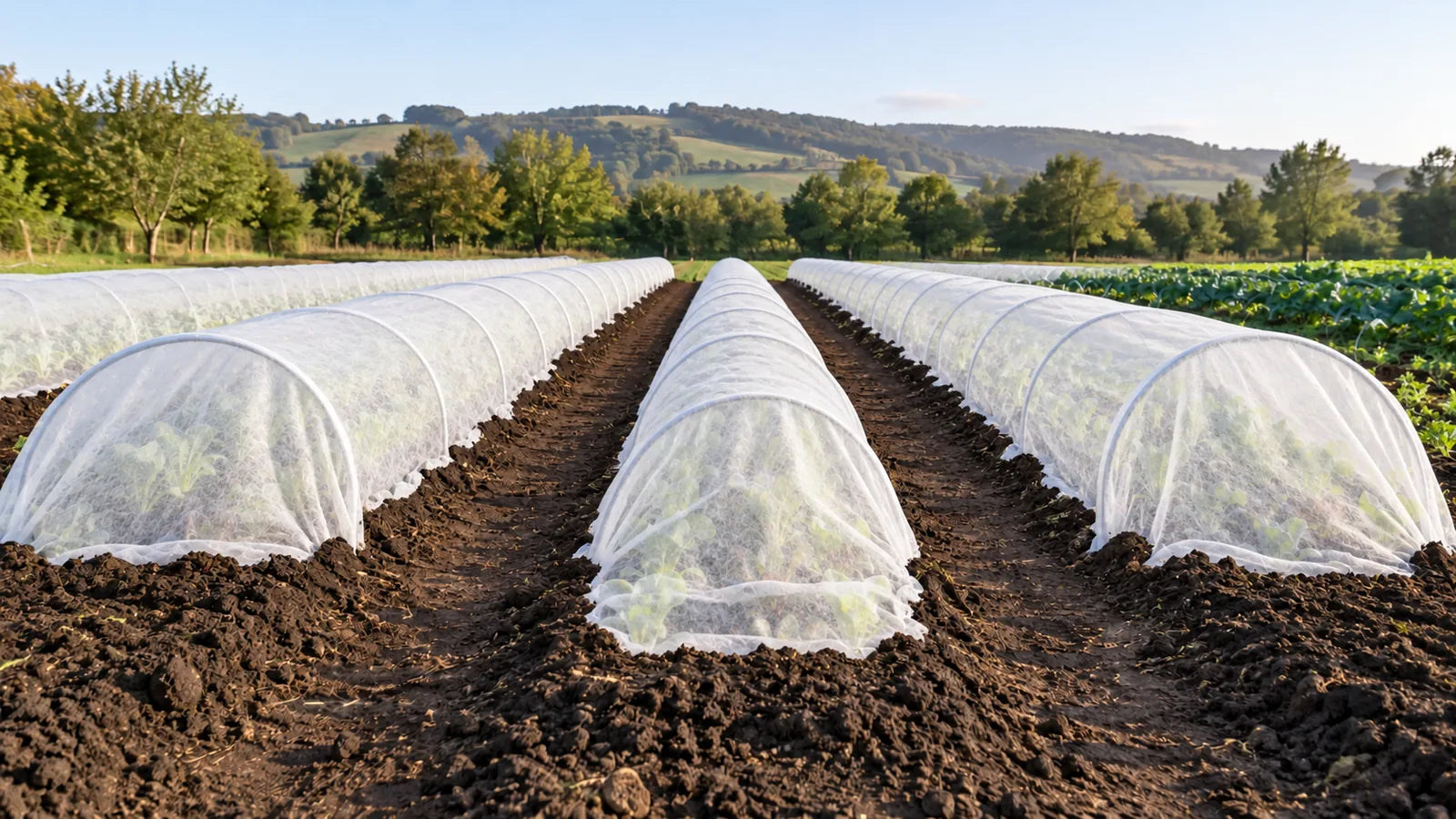 FROST PROTECTION — Frost cloth installed
